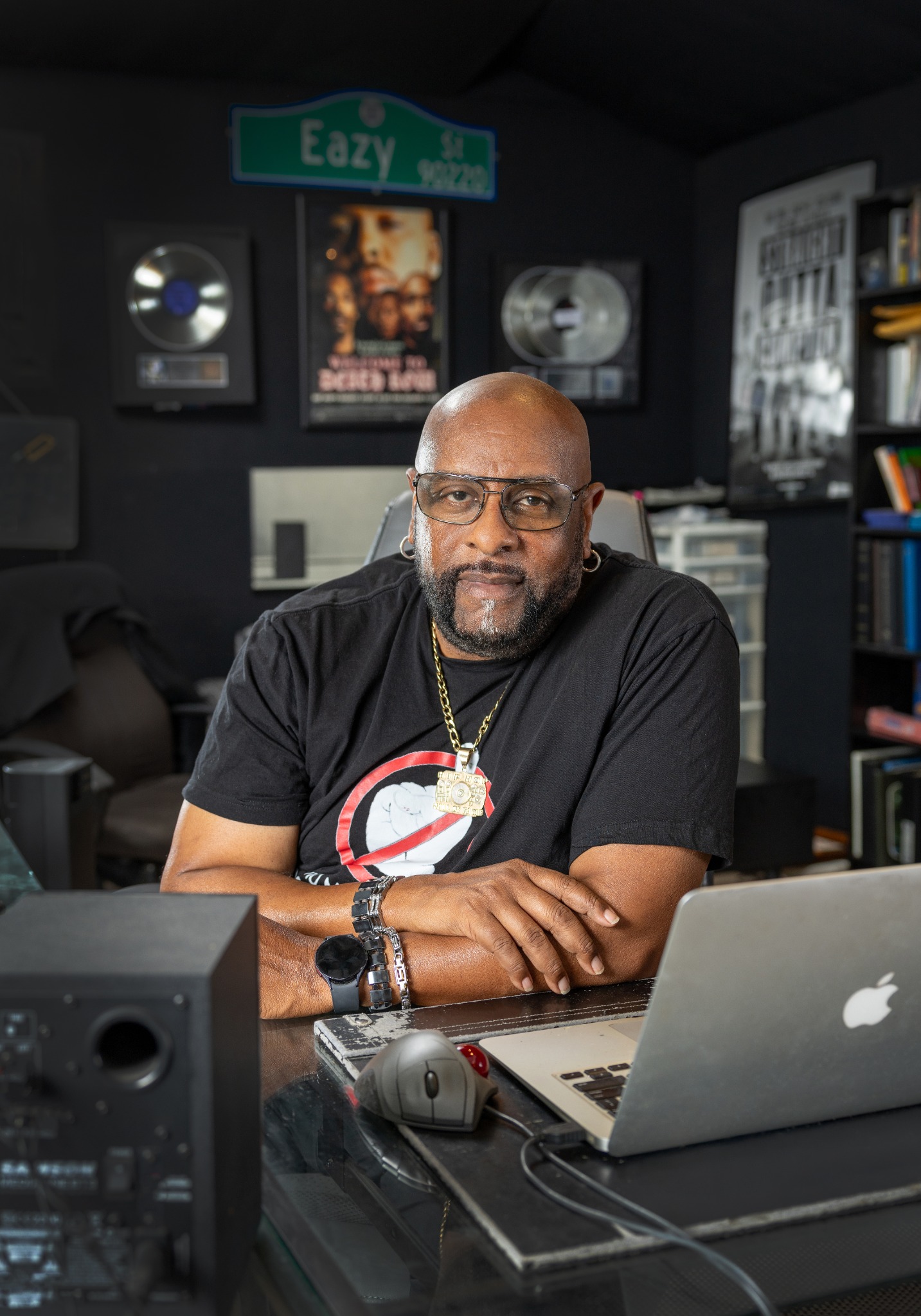 Lonzo Williams in his recording studio